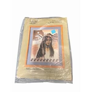 Vintage Candamar Designs Something Special Cross Stitch Kit 50414 Indian Maiden